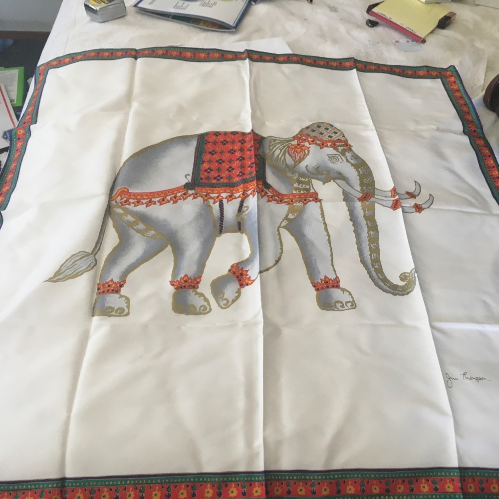 Jim Thompson rare elephant scarf